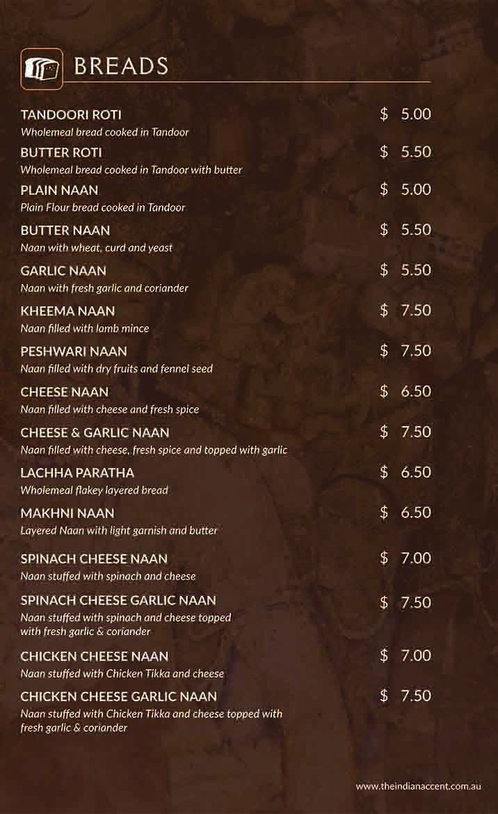 food menu