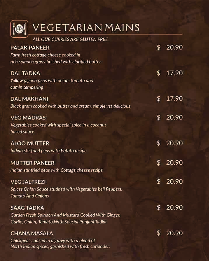 food menu