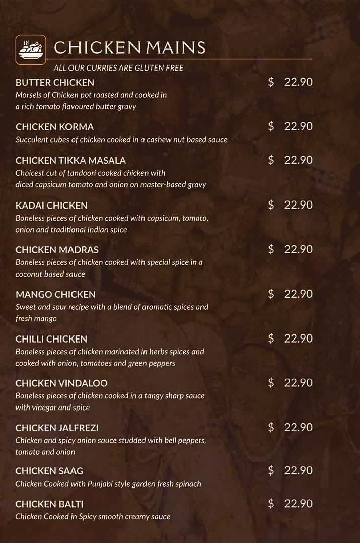 food menu
