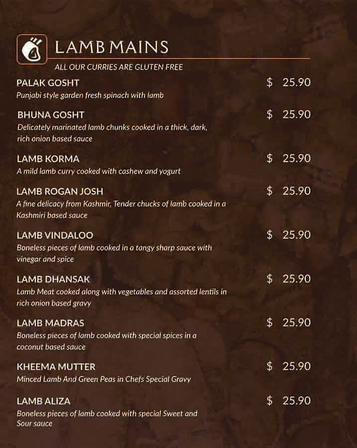 food menu