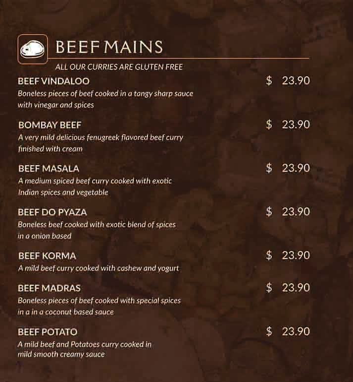 food menu