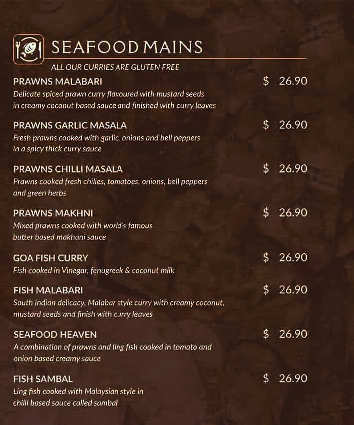 food menu