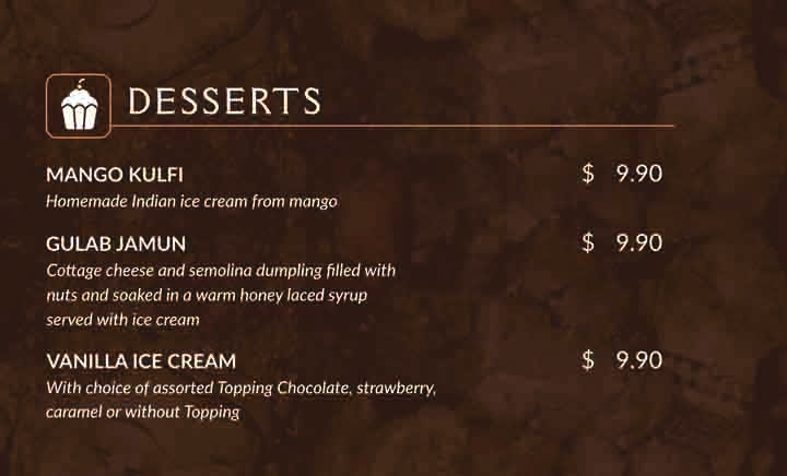 food menu